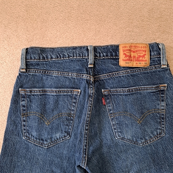 Levi's 511 Jeans Men's 32x32 Blue Denim Slim Fit - Picture 6 of 9